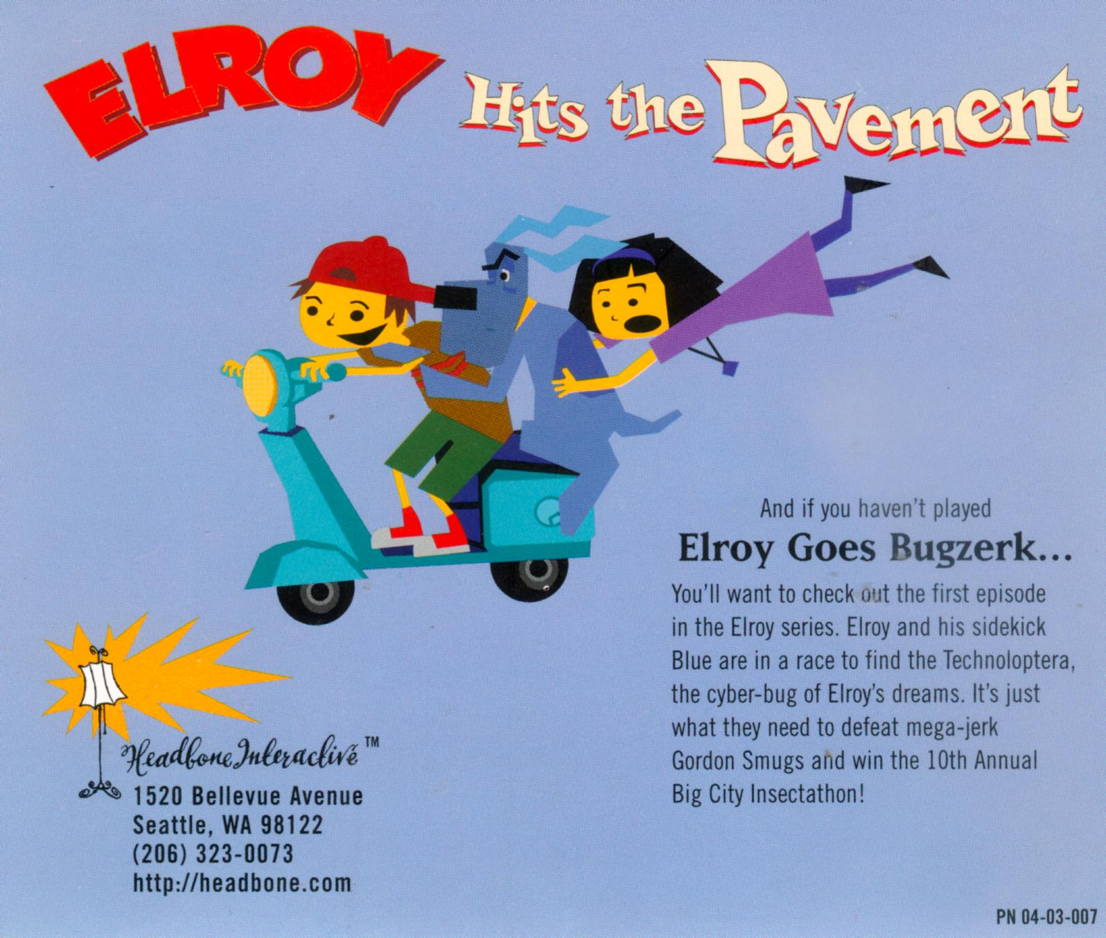 Elroy Hits the Pavement — box-2D-back (CUS)
