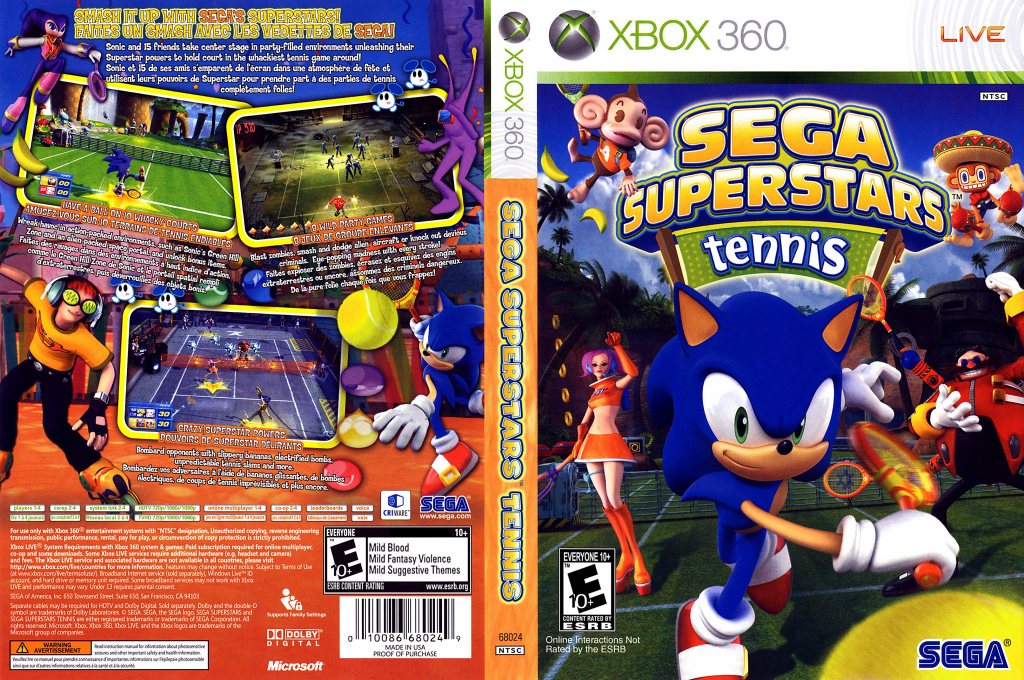 Sega Superstars Tennis — box-texture (US)