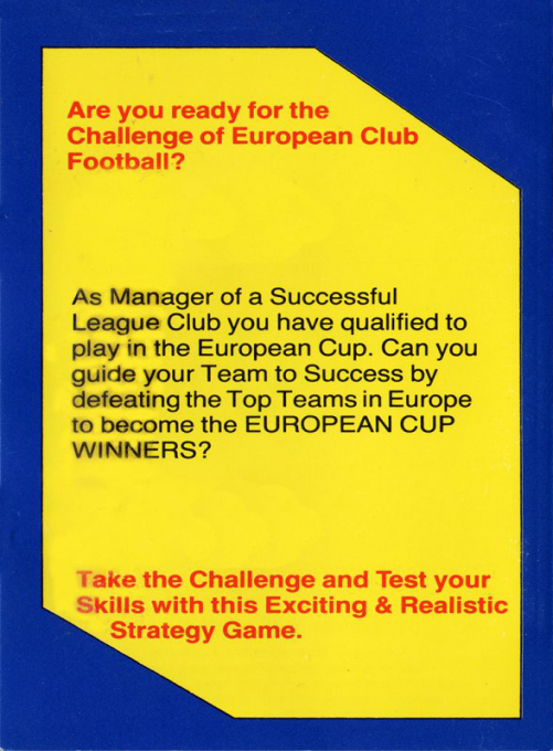 European 2 - The European Cup — box-2D-back (EU)
