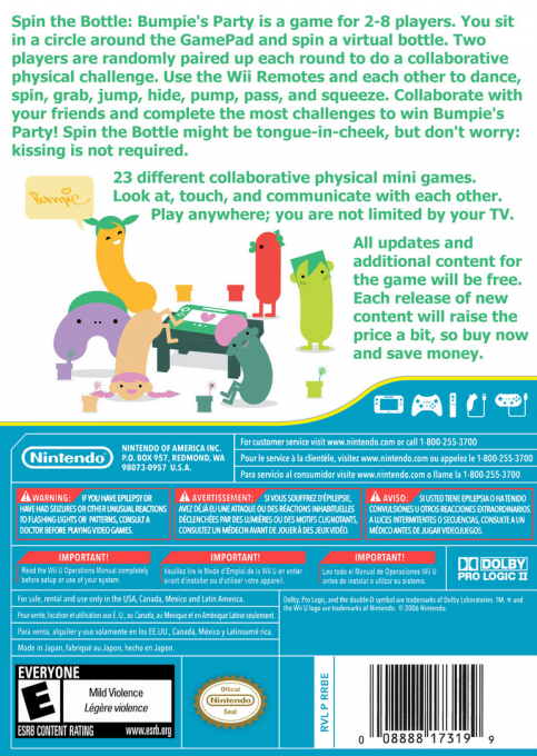 Spin The Bottle - Bumpie's Party — box-2D-back (US)
