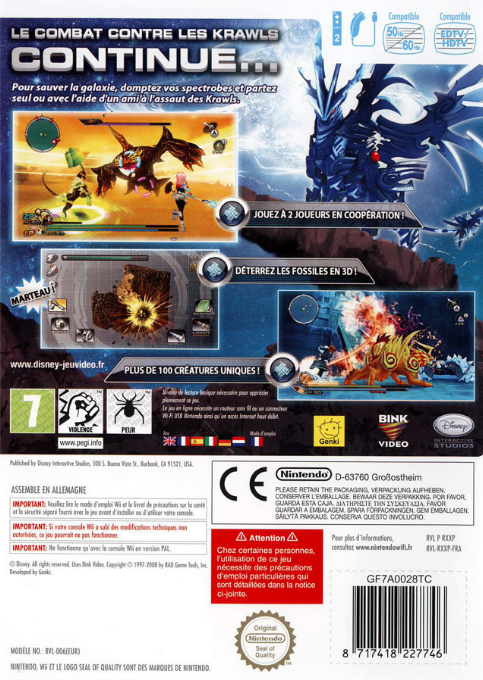 Spectrobes - Origins — box-2D-back (FR)