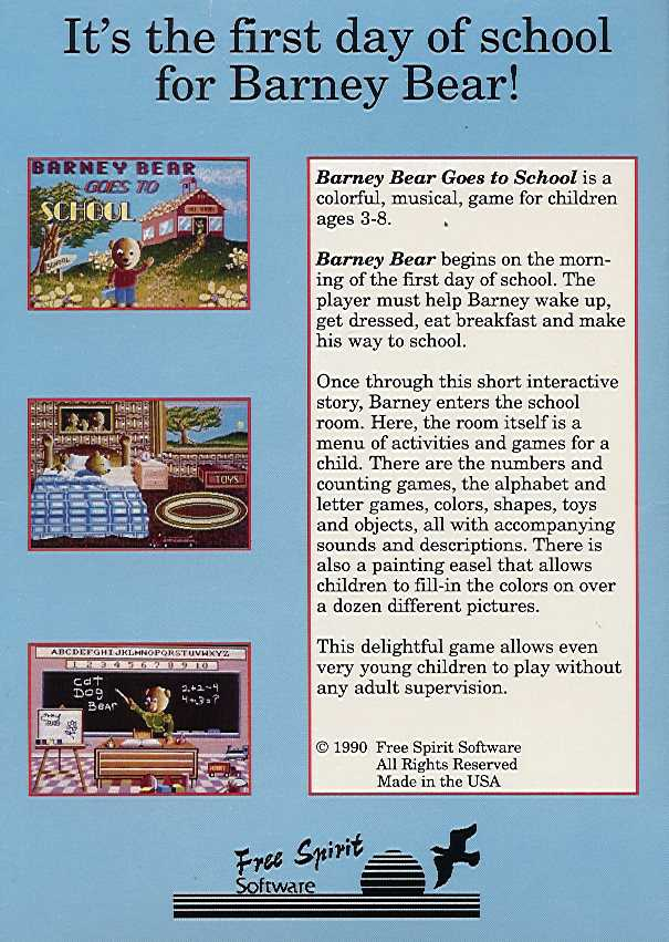 Barney Bear Goes to School — box-2D-back (WOR)