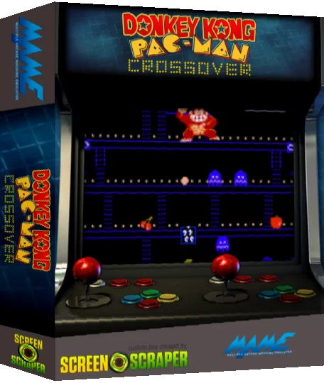Donkey Kong Pac-Man Crossover — box-3D (SS)