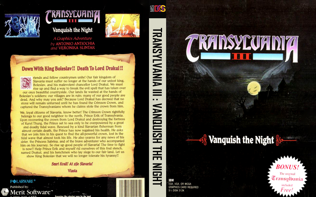 Transylvania 3 - Vanquish The Night — box-texture (US)