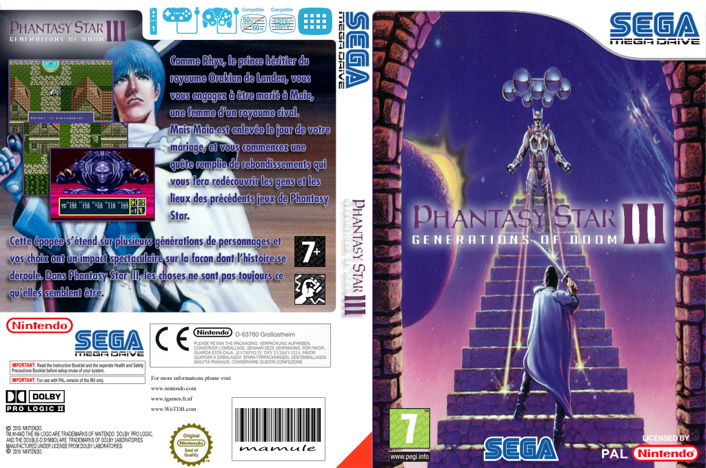 Phantasy Star 3 - Generations Of Doom — box-texture (FR)
