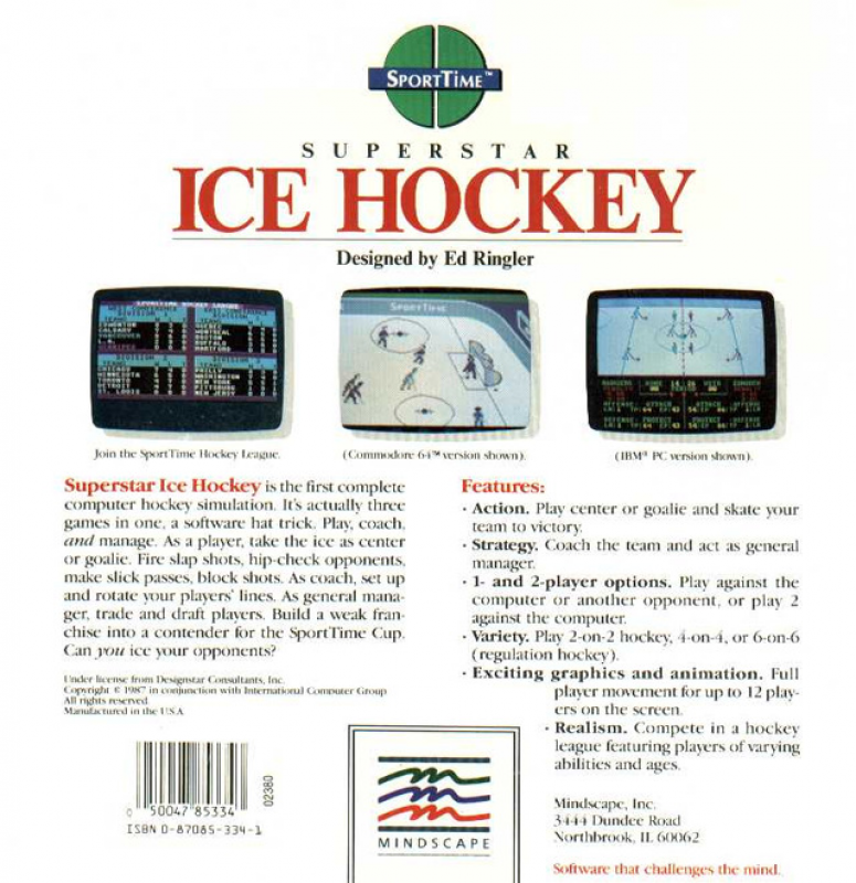 American Ice Hockey — box-2D-back (US)
