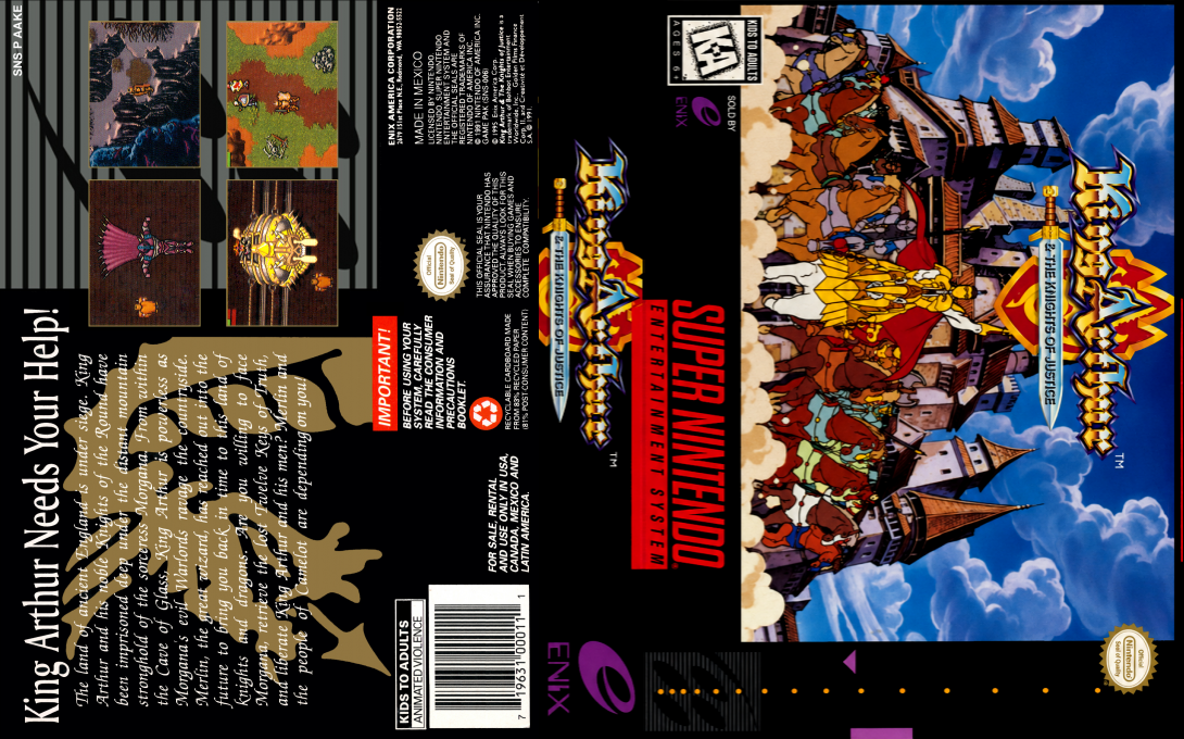 King Arthur And The Knights Of Justice — box-texture (US)