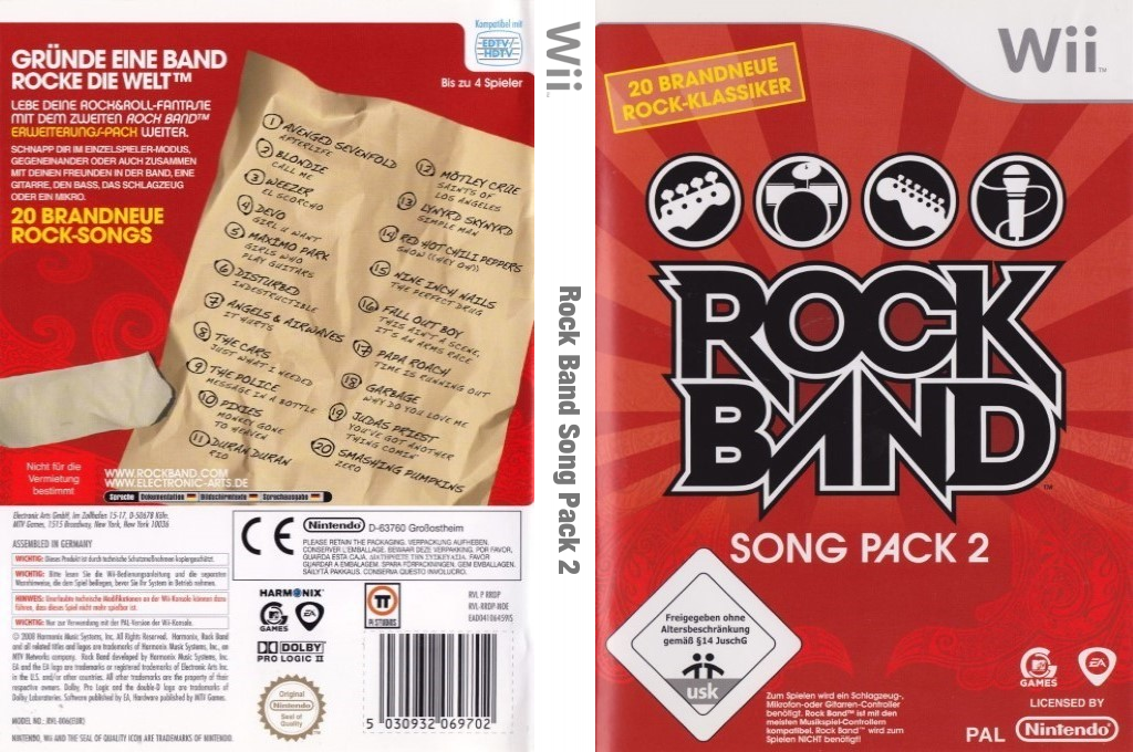 Rock Band - Track Pack Volume 2 — box-texture (DE)