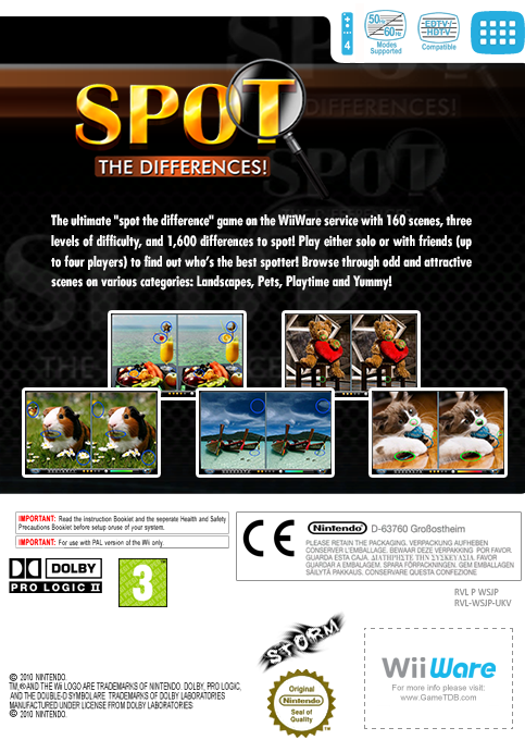 Spot The Differences! — box-2D-back (EU)