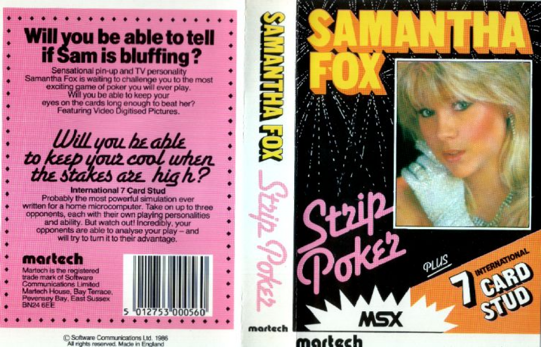 Samantha Fox Strip Poker — box-texture (EU)