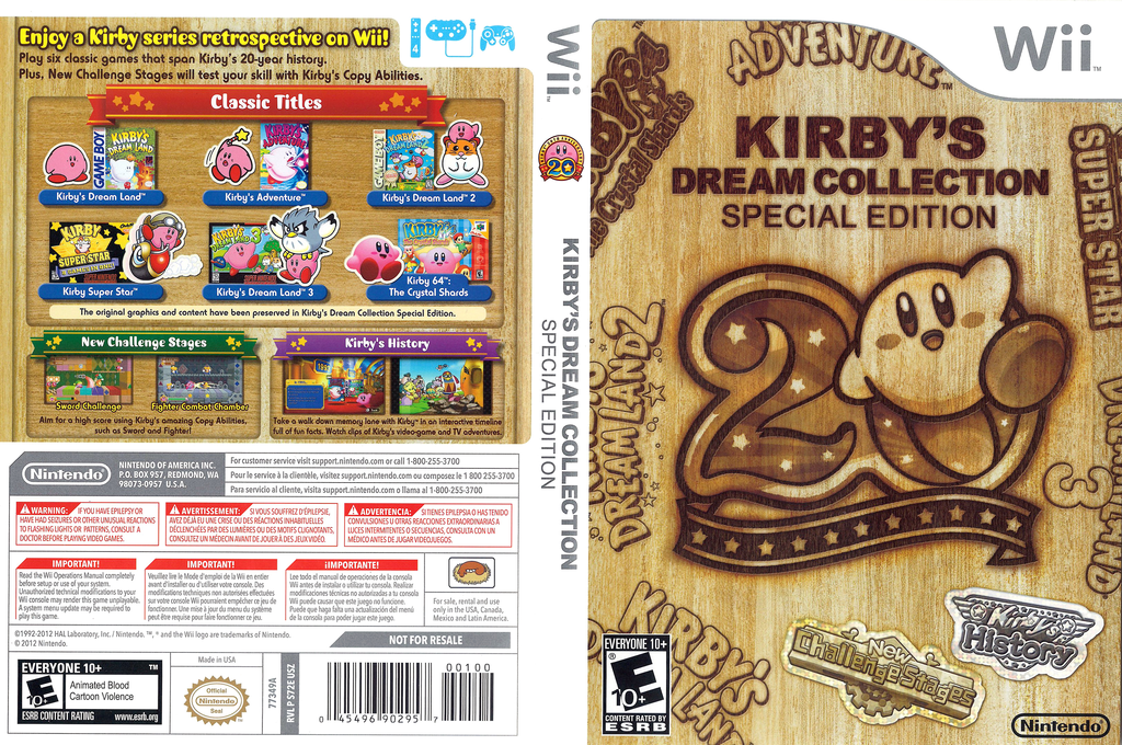 Hoshi no Kirby - 20 Shuunen Special Collection — box-texture (US)