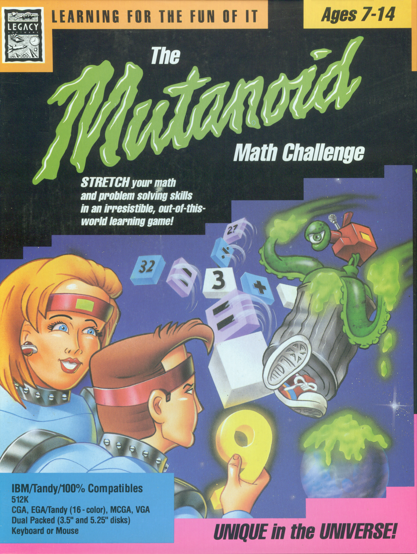 Mutanoid Math Challenge, The box art