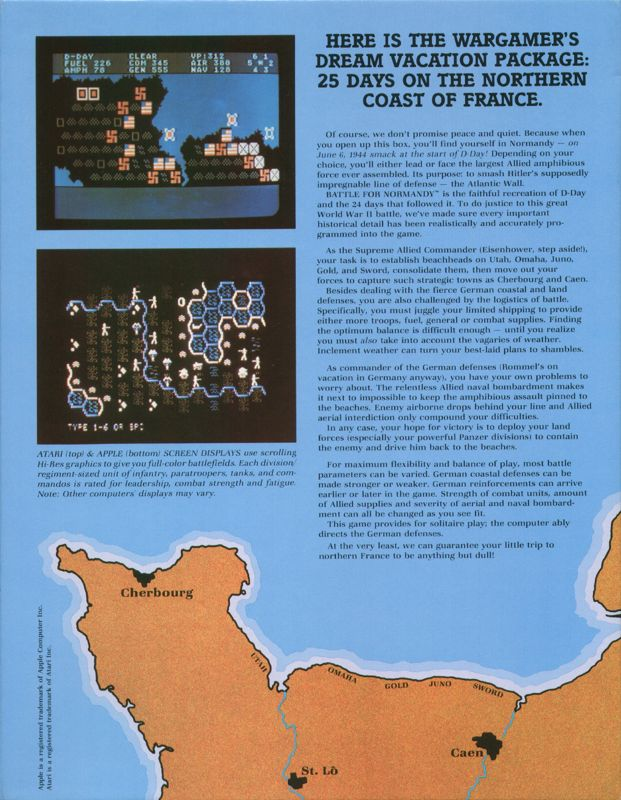 Battle For Normandy — box-2D-back (US)