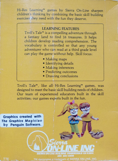 Troll's Tale — box-2D-back (US)