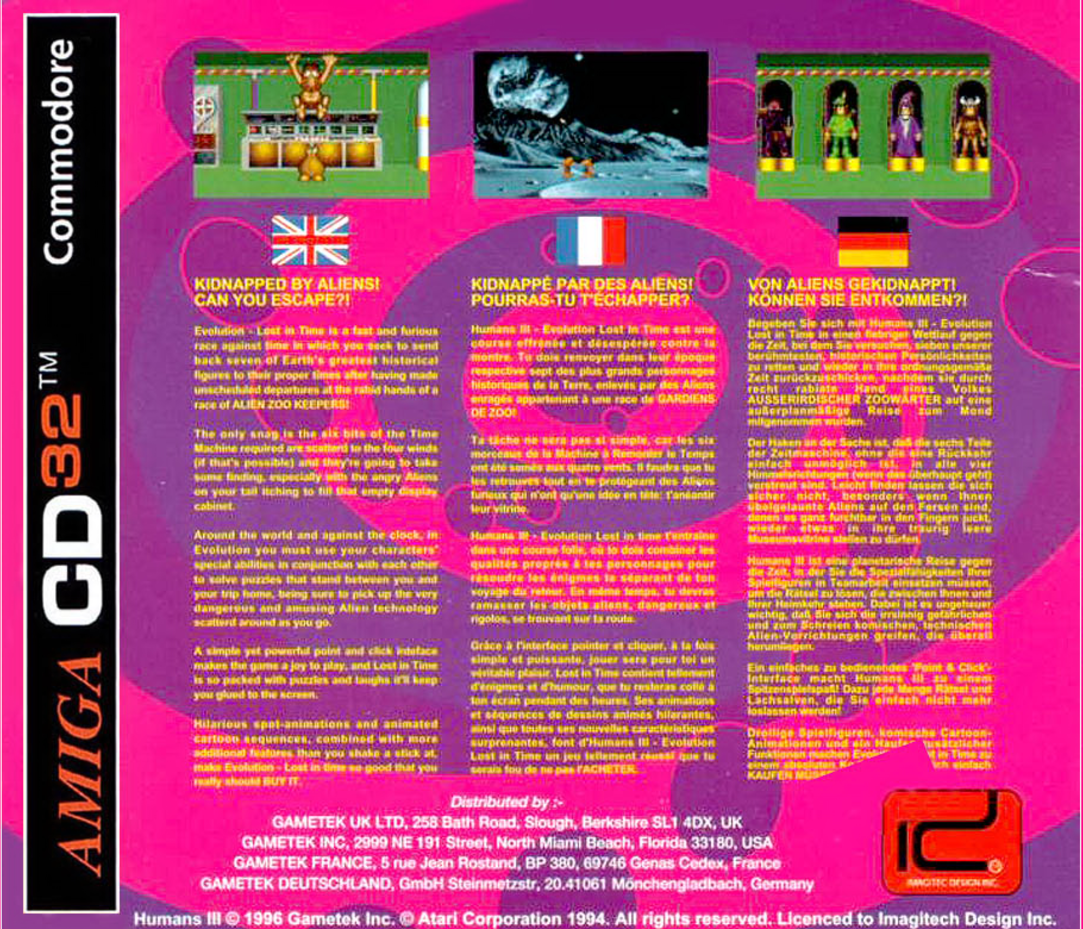 Humans 3 - Evolution - Lost in Time... — box-2D-back (EU)