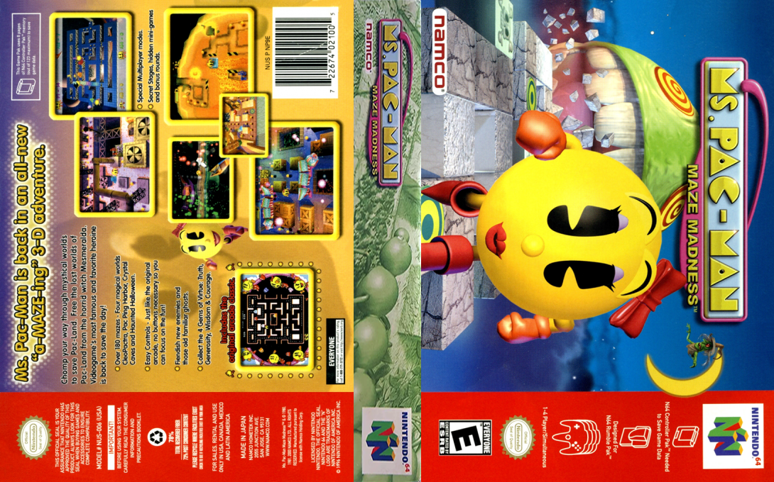 Ms. Pac-Man - Maze Madness — box-texture (US)