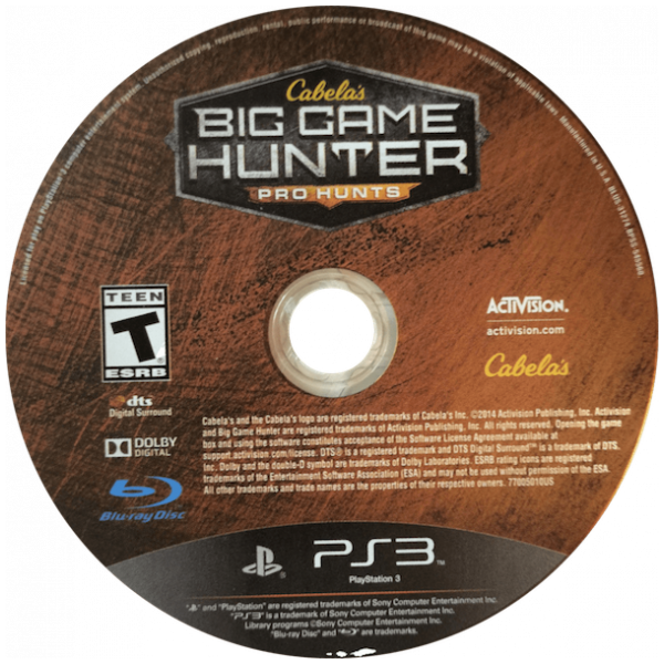 Cabela's Big Game Hunter - Pro Hunts — support-2D (US)