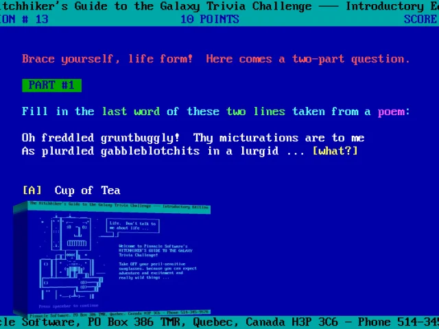 Hitchhiker's Guide To The Galaxy Trivia Challenge, The — mixrbv2 (WOR)