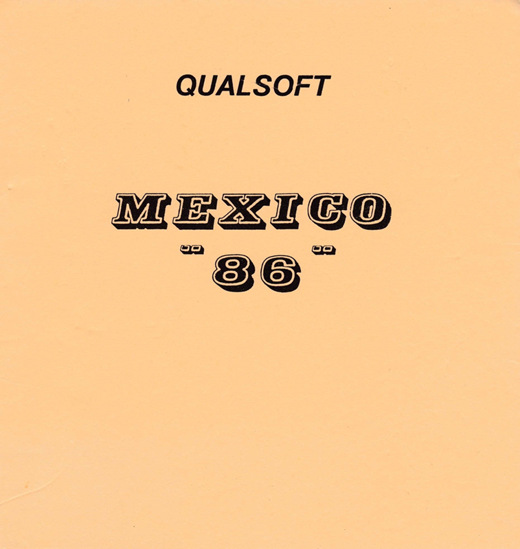 Mexico '86 - A World Cup Management Simulation box art