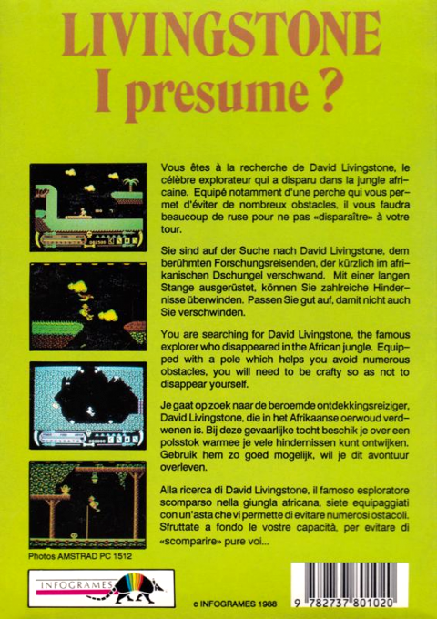 Livingstone I Presume? — box-2D-back (EU)