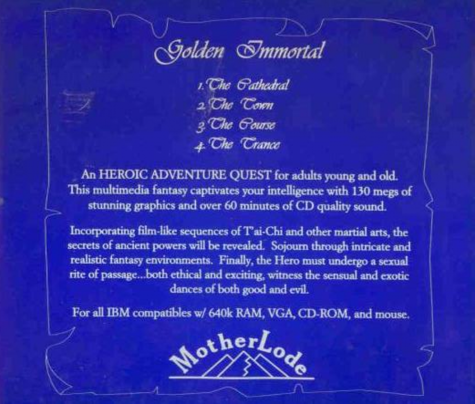 Golden Immortal - Volume One — box-2D-back (US)