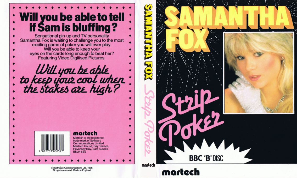Samantha Fox Strip Poker — box-texture (EU)
