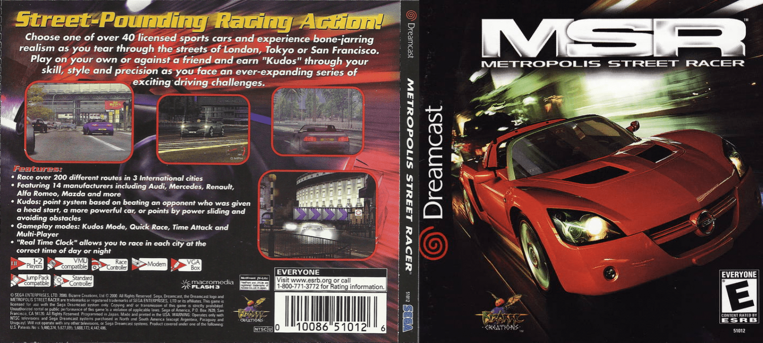 Metropolis Street Racer — box-texture (US)