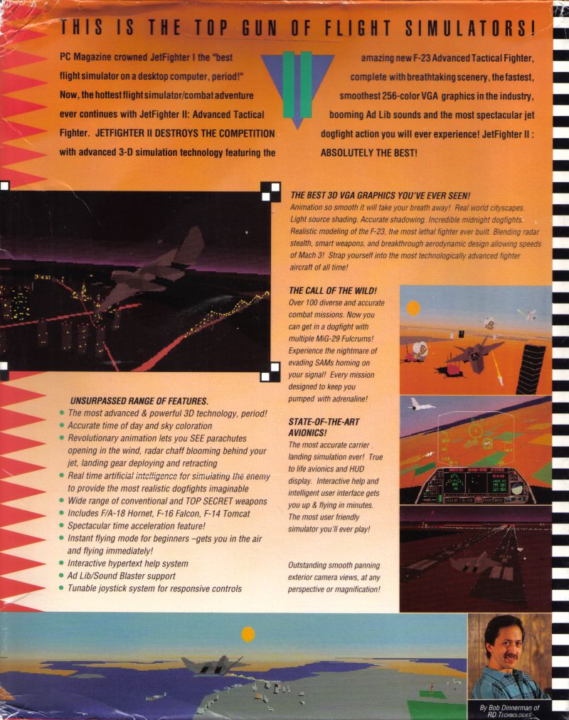 JetFighter II: Advanced Tactical Fighter — box-2D-back (US)