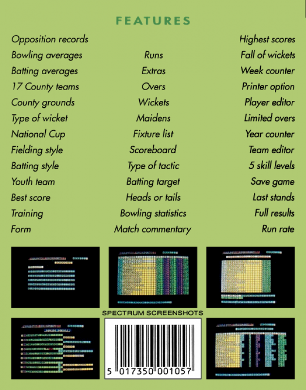 County Cricket — box-2D-back (EU)