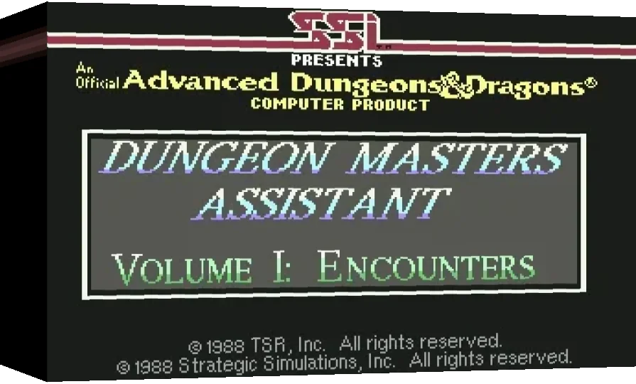 Dungeon Masters Assistant : Volume I : Encounters — box-3D (WOR)