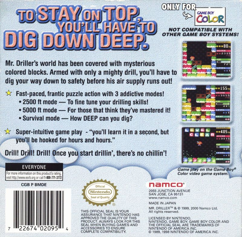 Mr. Driller — box-2D-back (US)