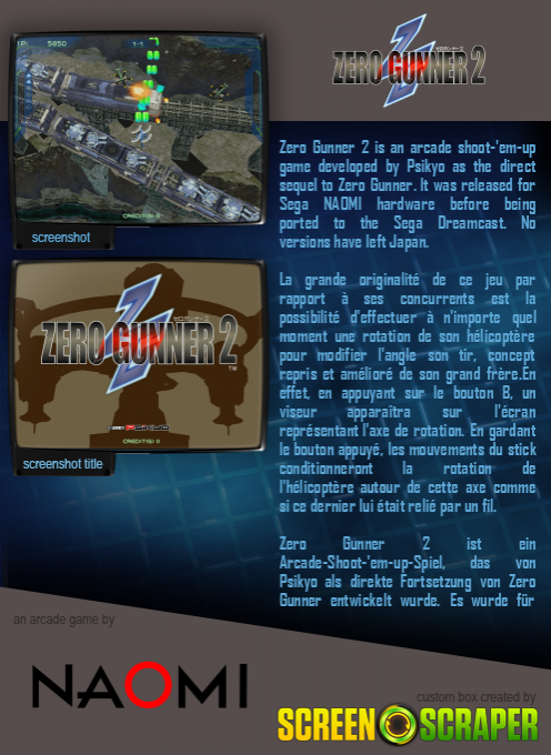 Zero Gunner 2 — box-2D-back (SS)