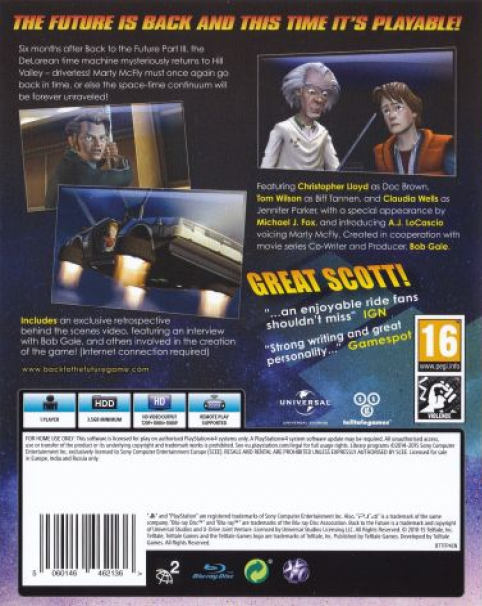Back to the Future: The Game — box-2D-back (EU)