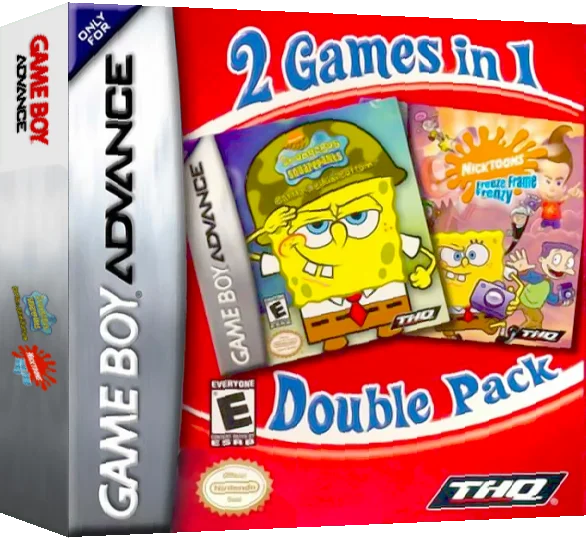 2 Games in 1 - SpongeBob SquarePants - Battle for Bikini Bottom + Nicktoons - Freeze Frame Frenzy — box-3D (US)