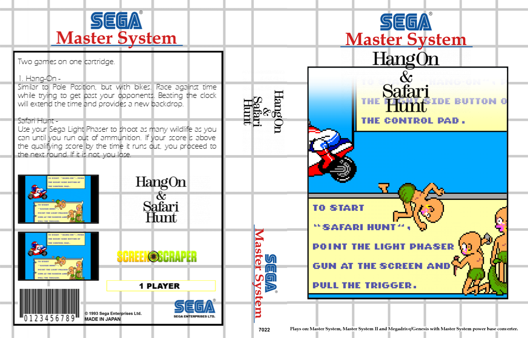 Hang On & Safari Hunt — box-texture (SS)