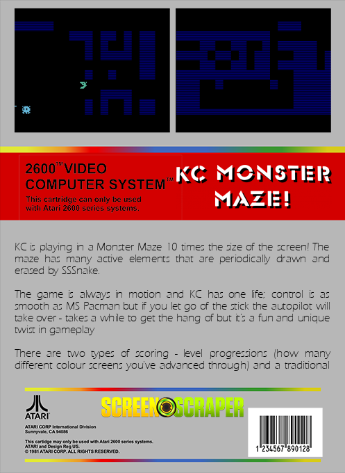 Kc Monster Maze — box-2D-back (SS)