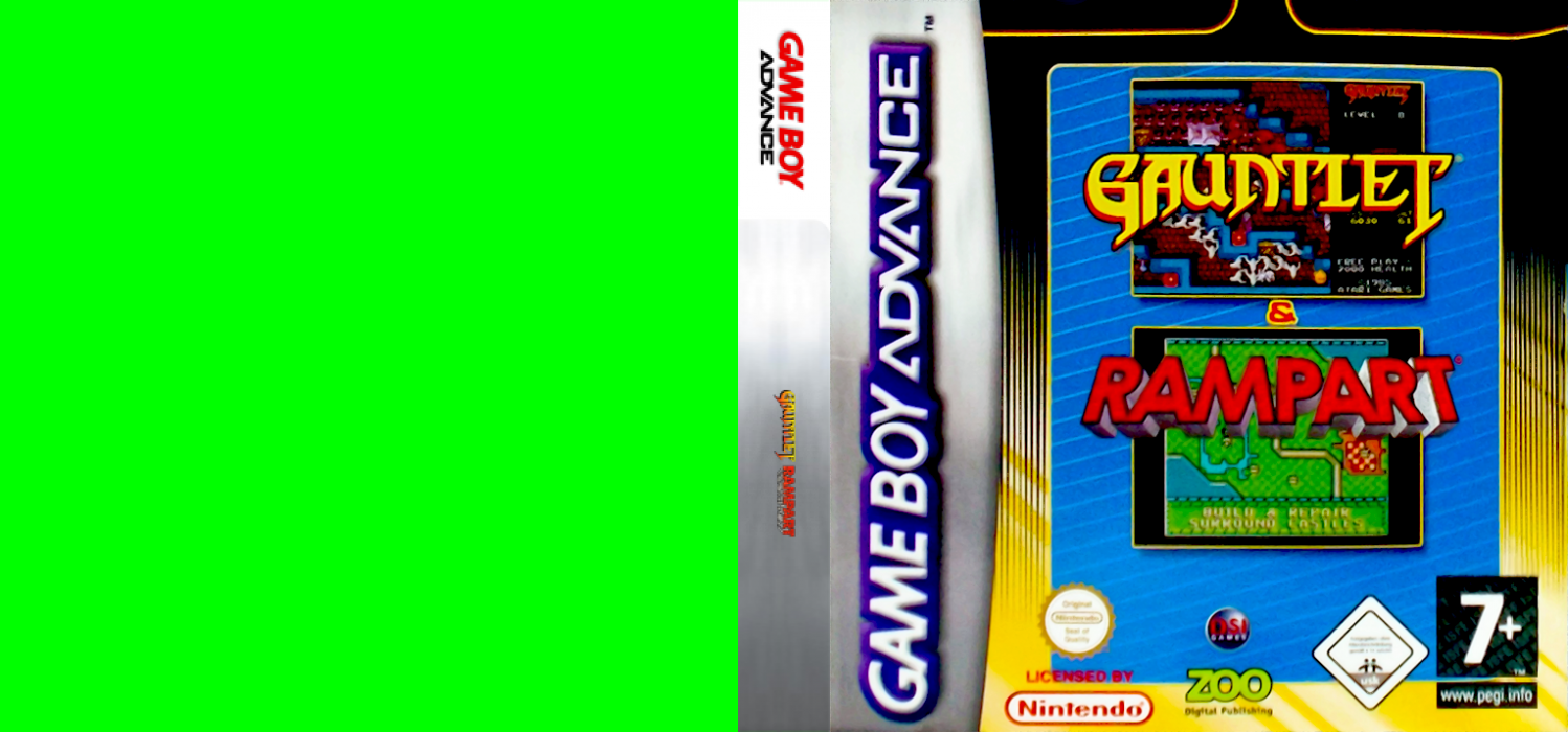 2 Games in One! - Gauntlet + Rampart — box-texture (EU)