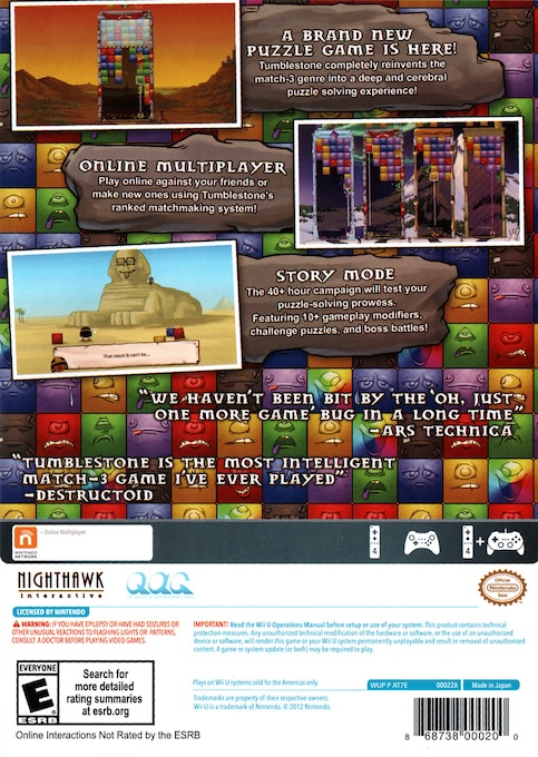 Tumblestone — box-2D-back (US)