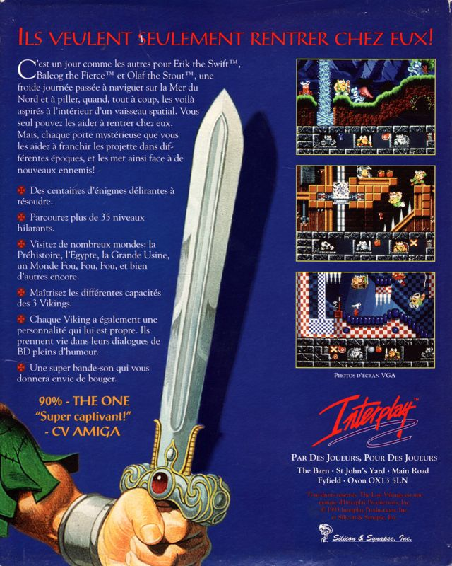 Lost Vikings, The — box-2D-back (FR)