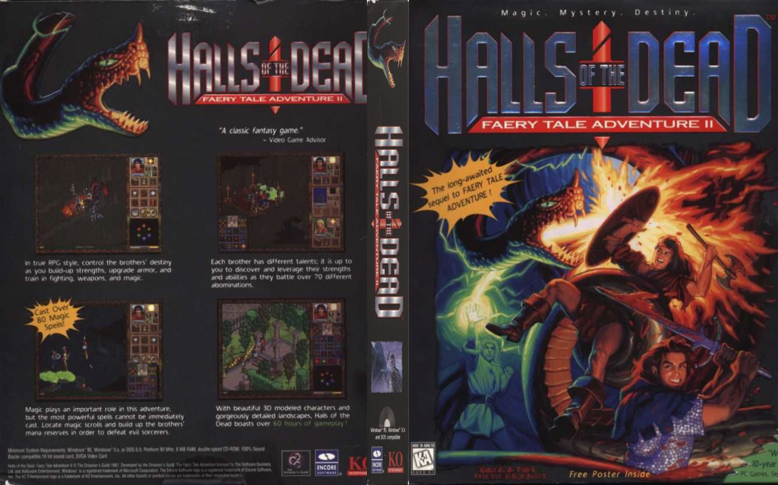 Halls Of The Dead - Faery Tale Adventure 2 — box-texture (US)