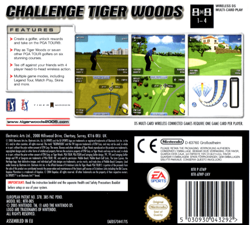 Tiger Woods PGA Tour — box-2D-back (EU)