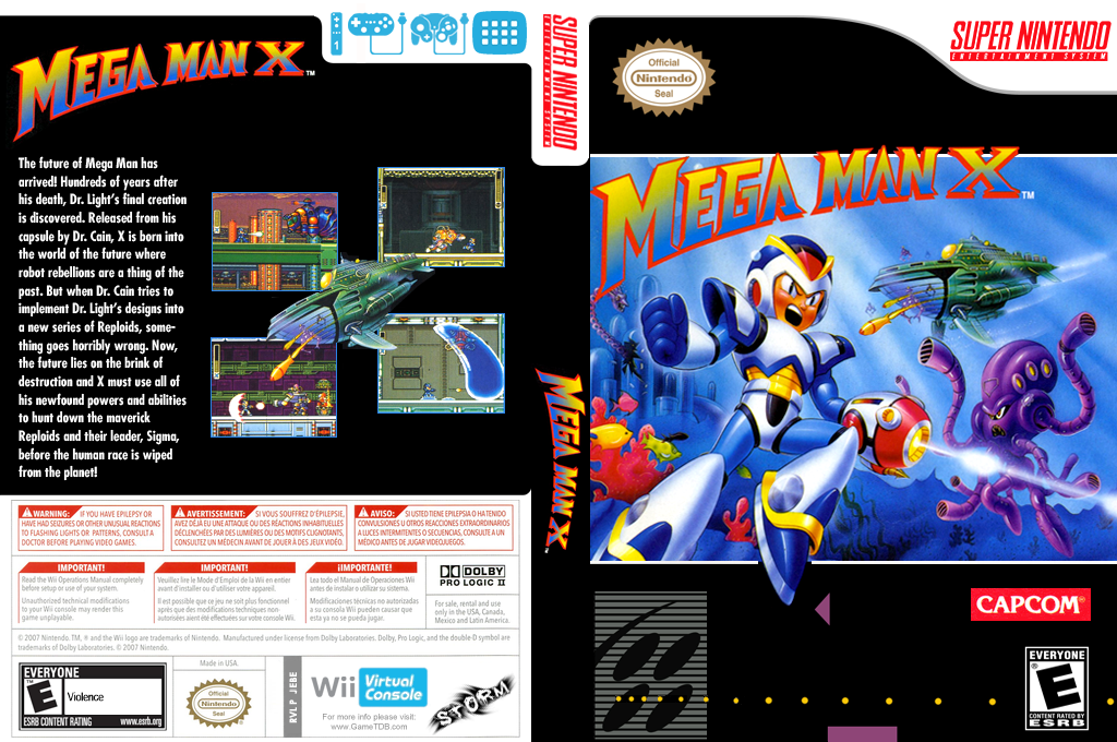 Mega Man X — box-texture (US)