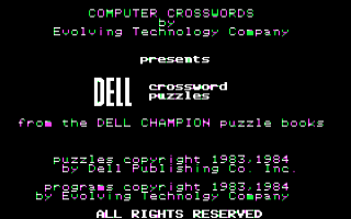 Dell Crossword Puzzles — sstitle (WOR)