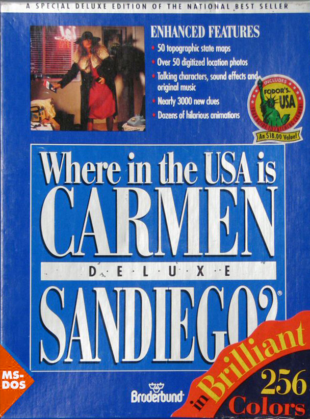 Where in the U.S.A. Is Carmen Sandiego? Deluxe box art