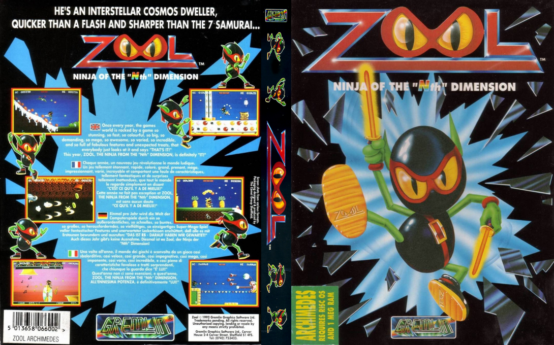 Zool - Ninja of the “Nth” Dimension — box-texture (EU)