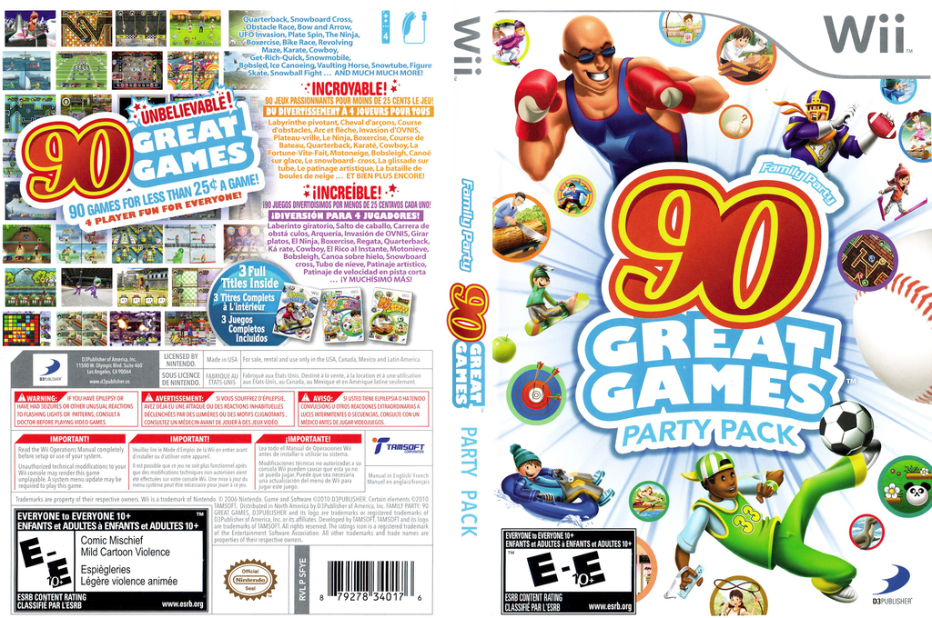 Family Party - 90 Great Games Party Pack — box-texture (US)
