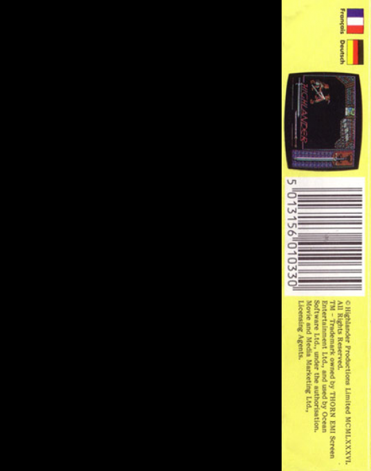Highlander — box-2D-back (EU)