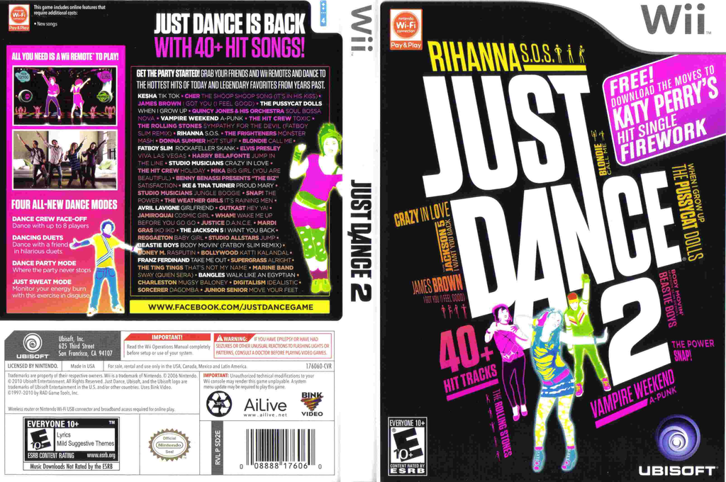Just Dance Wii 2 — box-texture (US)