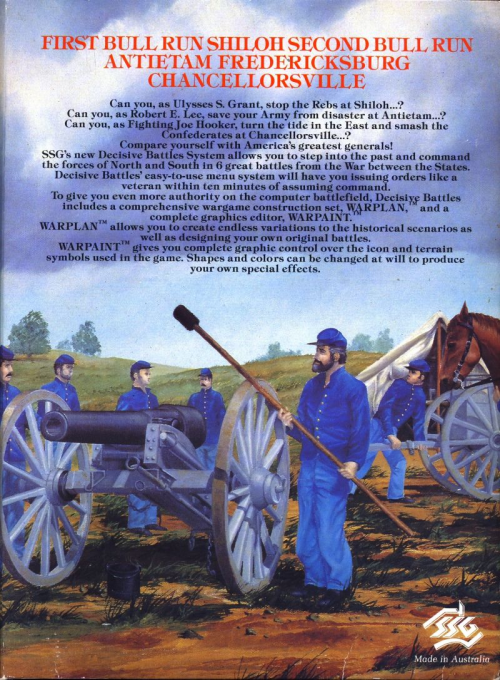 Decisive Battles Of The American Civil War Vol.1 — box-2D-back (US)