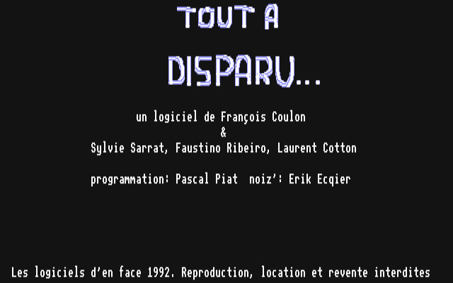 Tout A Disparu — sstitle (WOR)